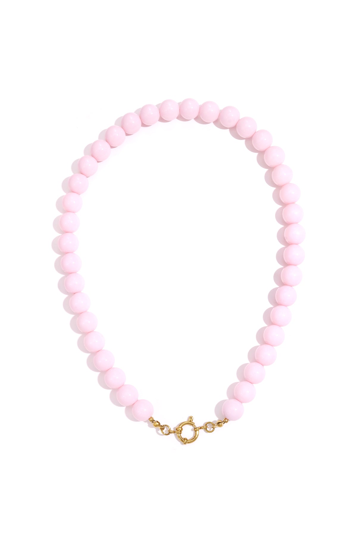 Beaded necklace with front closure - 12mm