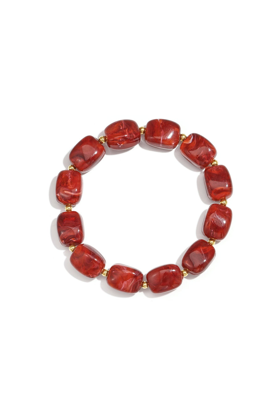 Acrylic Beaded Bracelet · crimson · product
