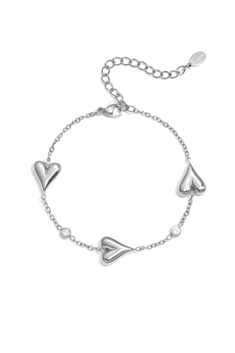 Triple Heart Bracelet · silver · product
