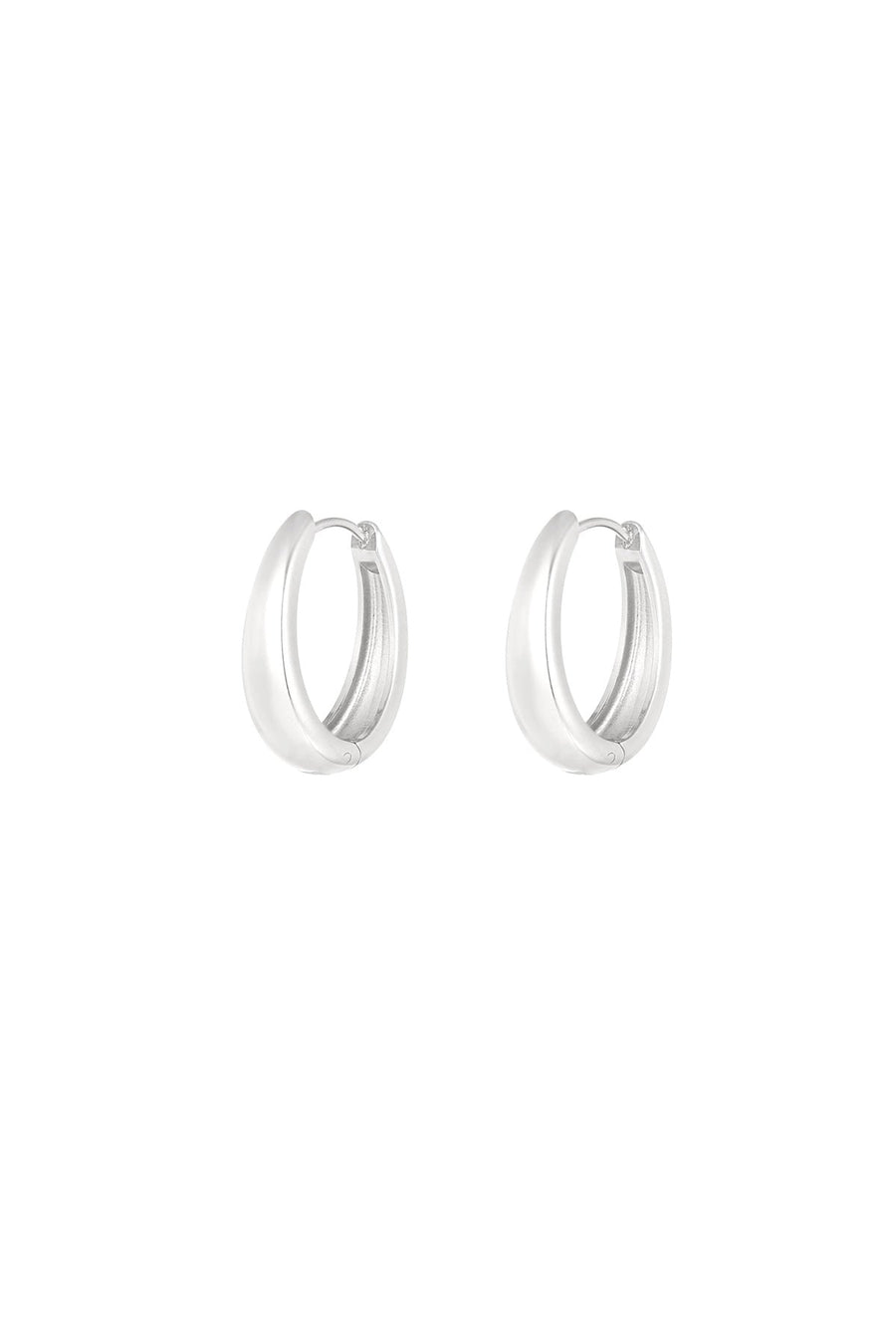 Classy Hoop Earrings · silver · product