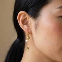 Heart Dangle Earrings · macro